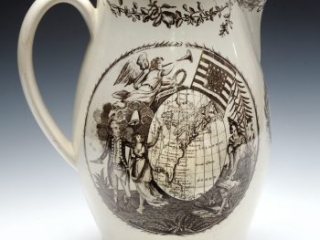 Jug with a map of the United States of America, ca. 1800