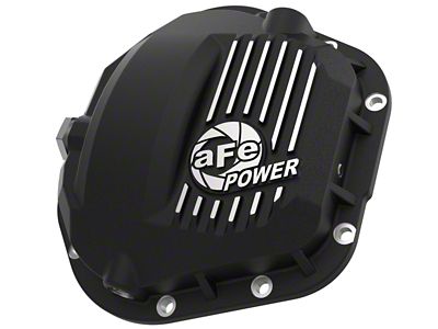 AFE Pro Series Front Differential Cover with Machined Fins; Black; Dana 60 (17-22 F-350 Super Duty)