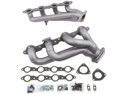 BBK 1-3/4-Inch Tuned Length Shorty Headers; Titanium Ceramic (99-04 4.8L, 5.3L Sierra 1500)