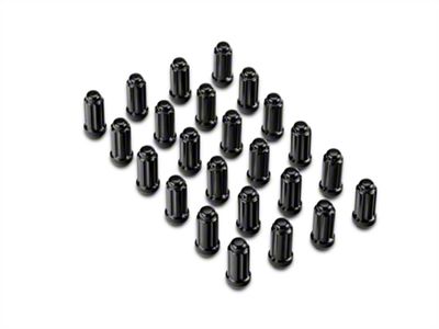 Black 6-Spline Lug Nut Kit; 14mm x 2.0; Set of 24 (04-14 F-150)