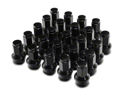 Black OEM Style Lug Nut Kit; 14mm x 1.5; Set of 24 (15-25 F-150)