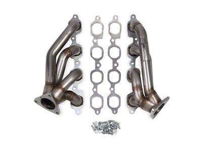 Flowtech 1-5/8-Inch Shorty Headers; Raw (14-15 V8 Sierra 1500)