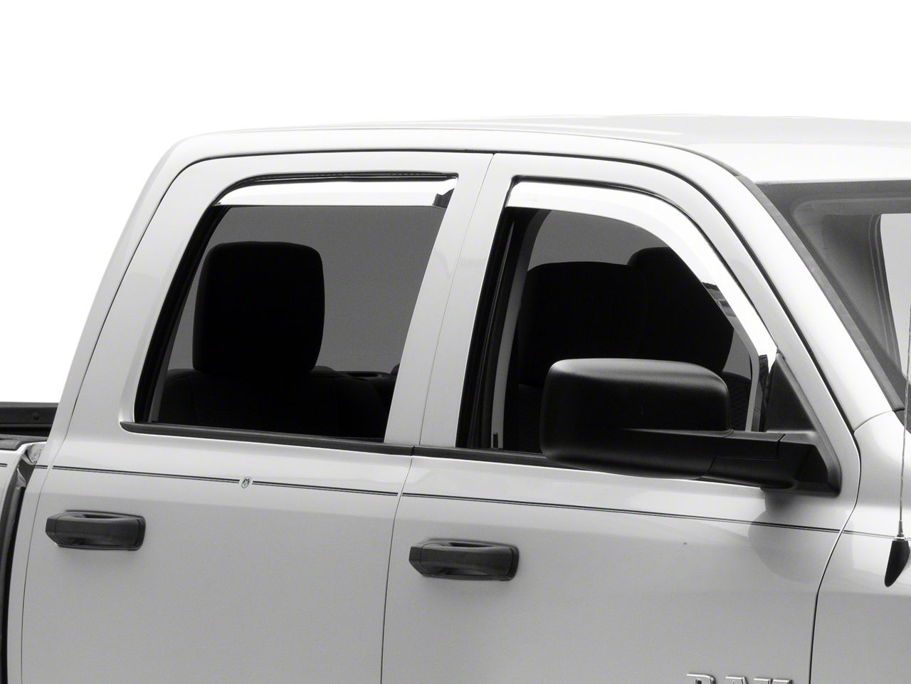 RAM Licensed by RedRock RAM 3500 Element Chrome Window Visors; Channel ...