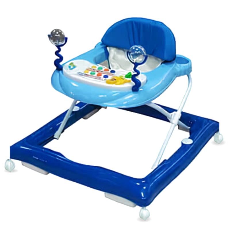 Musical Baby Walker Adjustable Height - Navy Blue