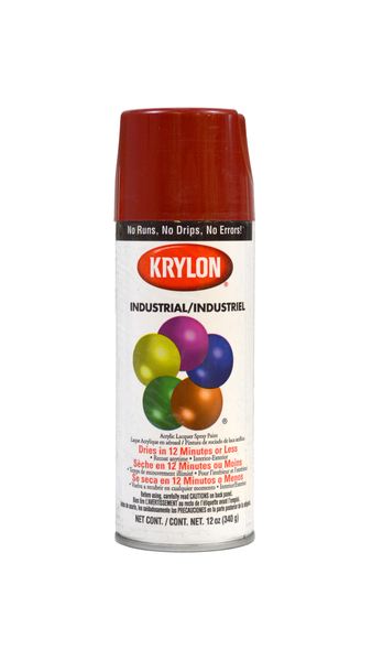 42101 Krylon Industrial Acrylic-Quik Acrylic Spray Paint, Cherry Red