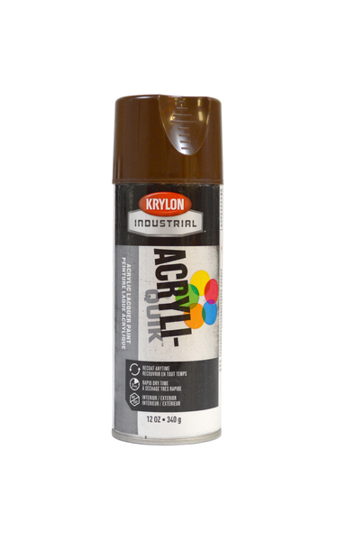 42501 Krylon Industrial Acrylic-Quik Acrylic Spray Paint, Leather Brown