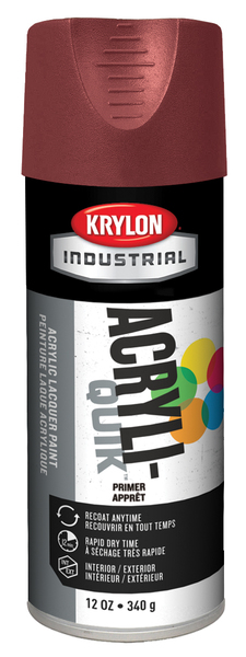 41317 Krylon Industrial Acrylic-Quik Acrylic Spray Paint Primer, Ruddy Brown