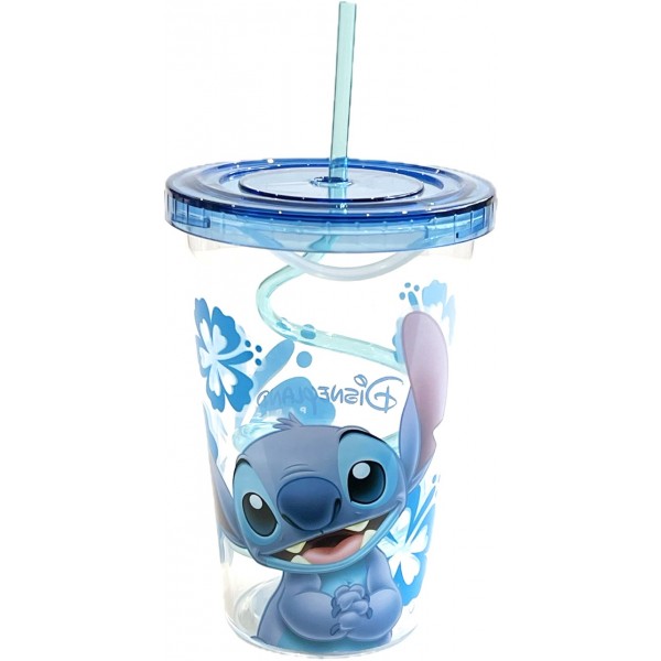 Disneyland Paris Stitch Character cup and straw