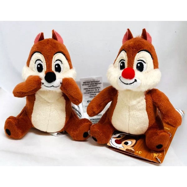 Disneyland Paris Chip and Dale Shoulder Plush Shoulder Sitter Soft Toy set