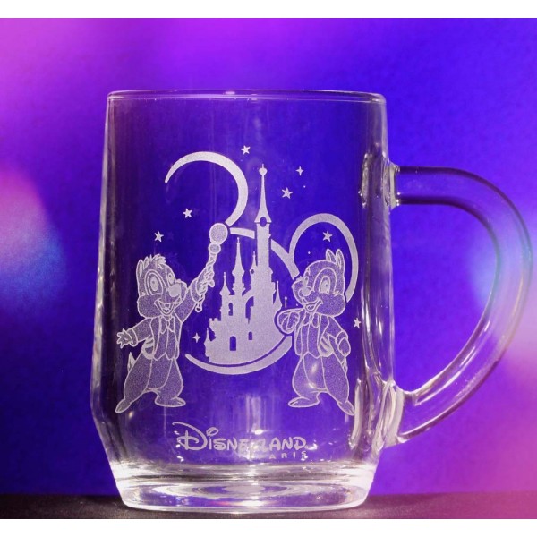 Disneyland Paris 30th Anniversary Chip and Dale Glass Mug, Arribas