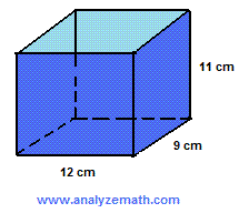 Open box with dimensions 10cm x 15cm x 20cm