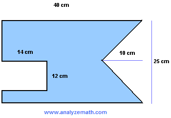 Complex shape with circle and rectangle