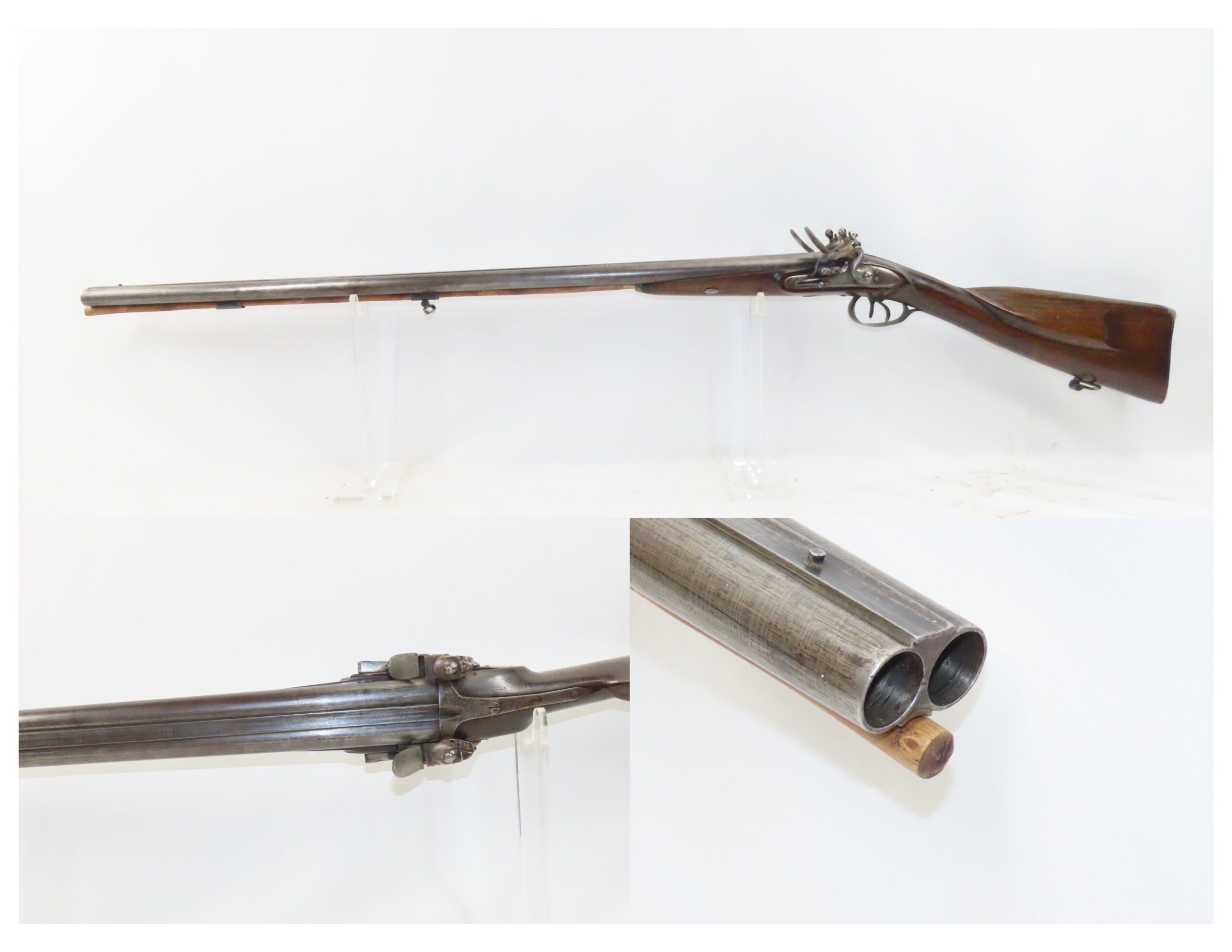 Belgian Double Barrel Flintlock Shotgun 12.21 C&RAntique001 | Ancestry Guns