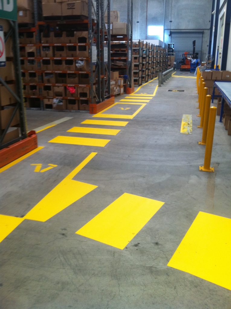 Warehouse Line Marking | Angle Line Marking