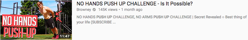 Pushups YouTube thumbnail