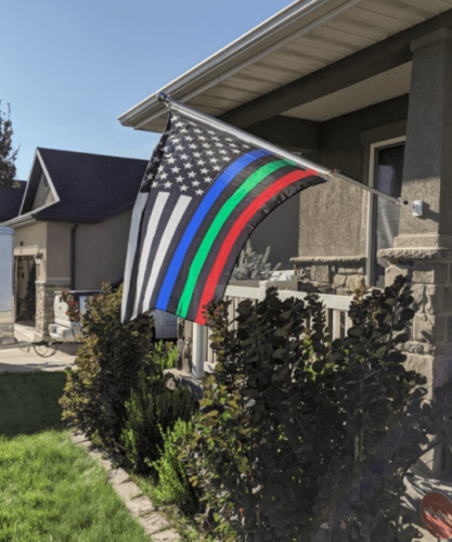 Fly Breeze 3x5 Foot Thin Blue Red and Green Line USA Flag photo review