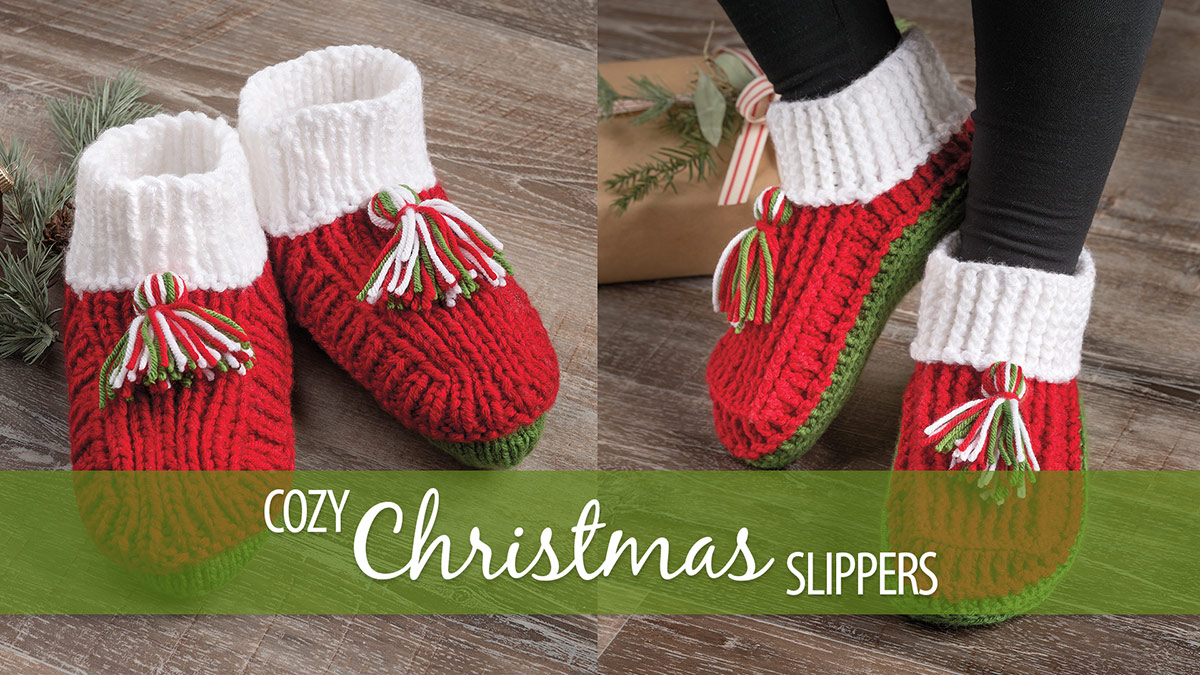 Learn, Make, Create!: Crochet Cozy Christmas Slippers