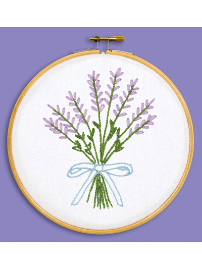 Lavender Hoop Stamped Embroidery Kit