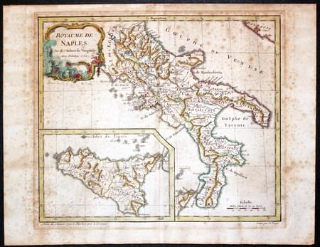 Kingdom of Naples, G. Robert de Vaugondy, 1762