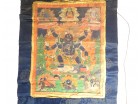 Thangka tibétain peinture bouddhiste Mahakala 6 bras Dharmapala Tibet 18è