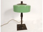 Lampe Goberg Hugo Berger opaline fer forgé martelé Art Nouveau XXè siècle