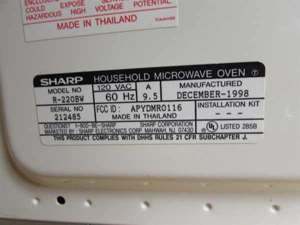 SHARP CAROUSEL MICROWAVE