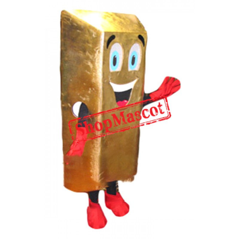 Gold Bar Mascot Costume