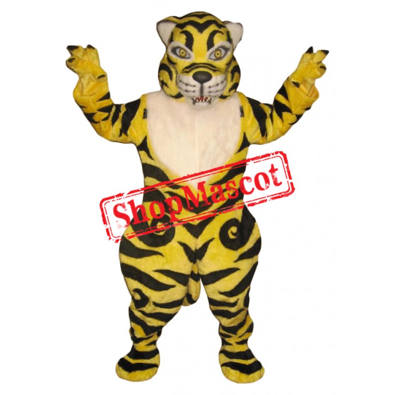 Yellow Tiger Mascot Costume