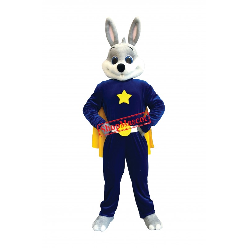 Friendly Rabbit Hero Mascot Costume