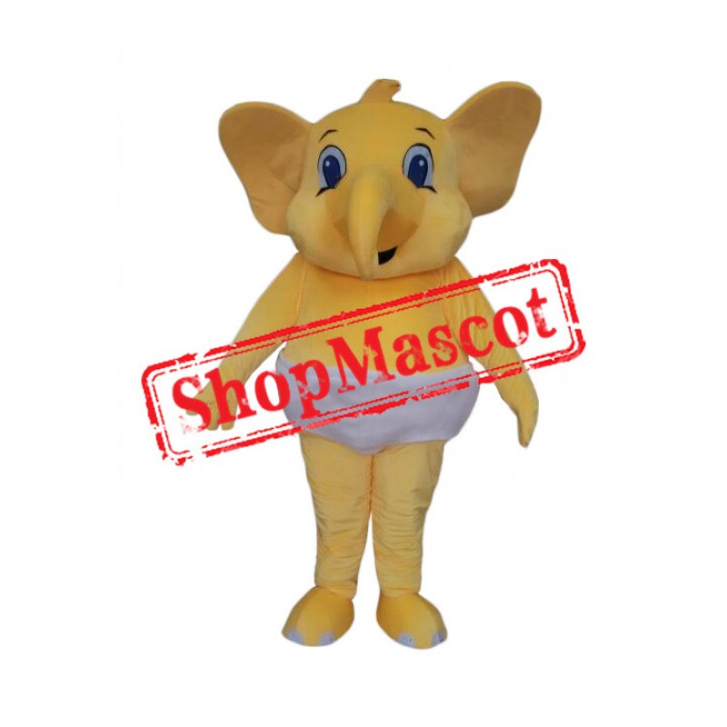 Affordable Little Elephant with Diaper Mascot Costume