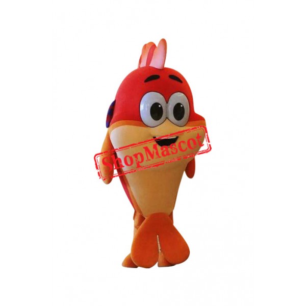 Cute Orange Fish Mascot Costume