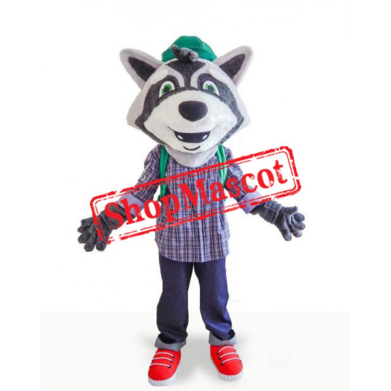 College Lightweight Raccoon Mascot Costume