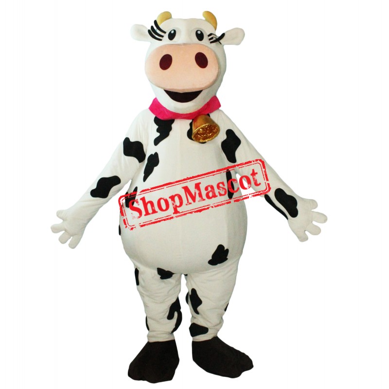 Happy Lightweight Milk Cow Mascot Costume