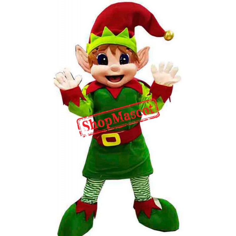 Christmas Elf Mascot Costume Free Shipping