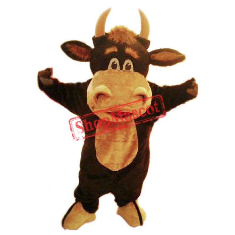 Happy Bull Mascot Costume 