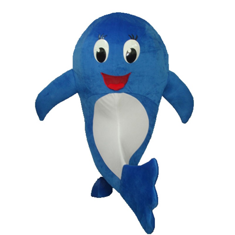 2nd Version of Blue Dolphin Mascot Adult Costume Free Shipping