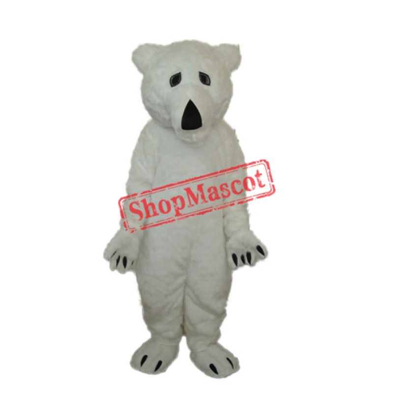 Long Wool Polar Bear Mascot Adult Costume Free Shipping