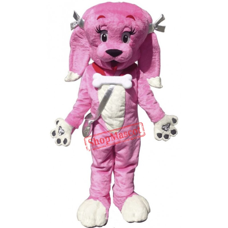 Cute Pink Dog Mascot Costume