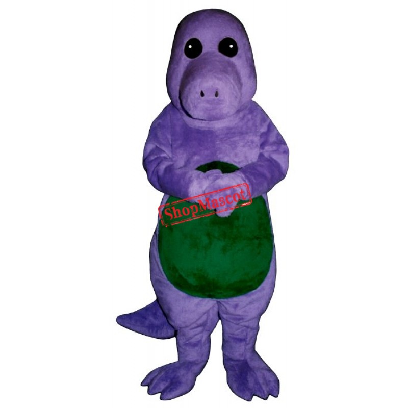 Purple Dinosaur Mascot Costume