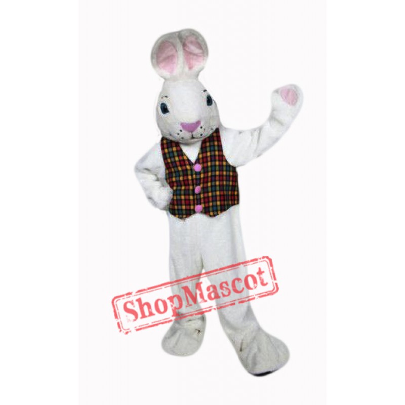 White Easter Bunny Mascot Costume