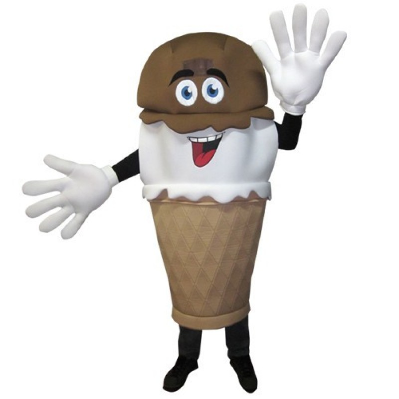 Hand-Dipped IceCream Waver Adult Mascot Costume