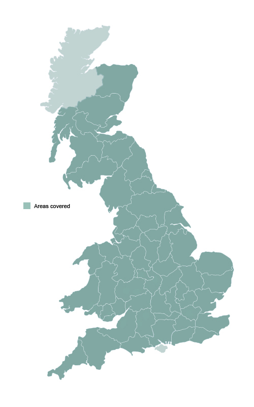 vector dotted customers map