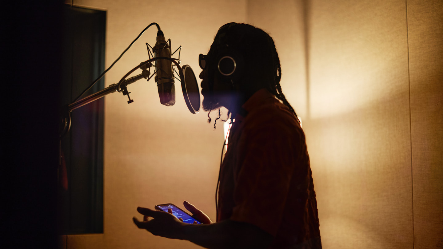 Emmanuel Strickland at work in the studio.