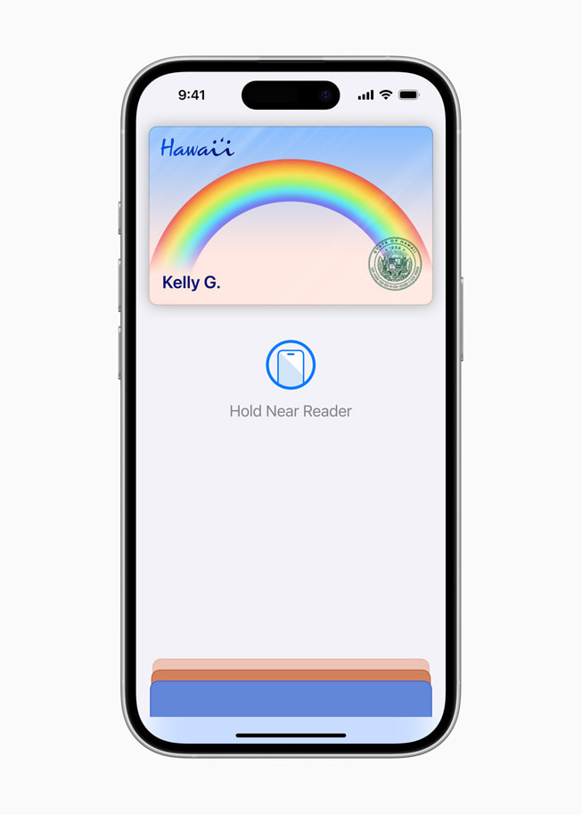 On iPhone 16, a user’s Hawaii ID is shown in Wallet.