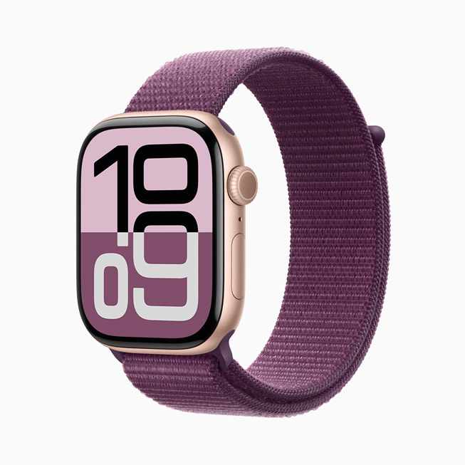 Apple Watch Series 10 in rose gold aluminum.