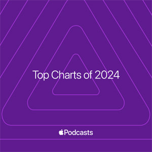 Apple Podcast 2024 年熱門節目的宣傳相片。