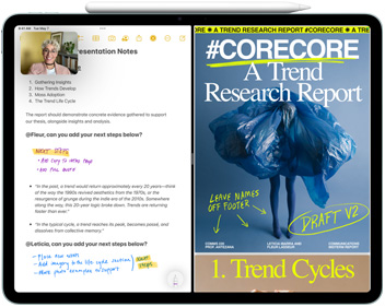 Notes app shown on an iPad with Apple Pencil