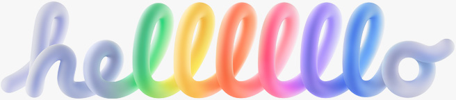 Colourful bubble letters spelling 'hello' spelled with six l’s in six different colors, echoing the headline 'brilliant' spelled with six l’s and representing the different colors of iMac.