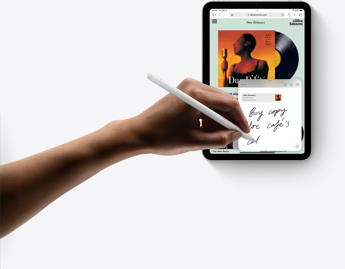 Χρησιμοποιώντας το Apple Pencil σε μια Γρήγορη σημείωση