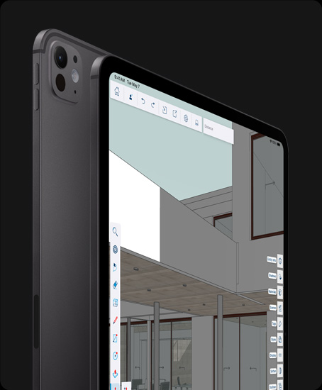 iPad Pro, eksterior belakang, hitam kosmik, Sistem Kamera Pro, iPad Pro, eksterior depan, bezel layar hitam, sudut melengkung